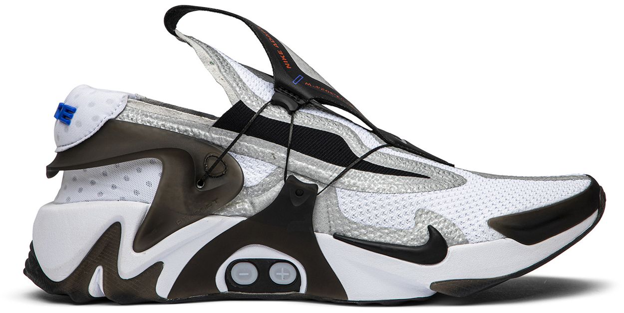 Nike Adapt Huarache White / Black, side profile